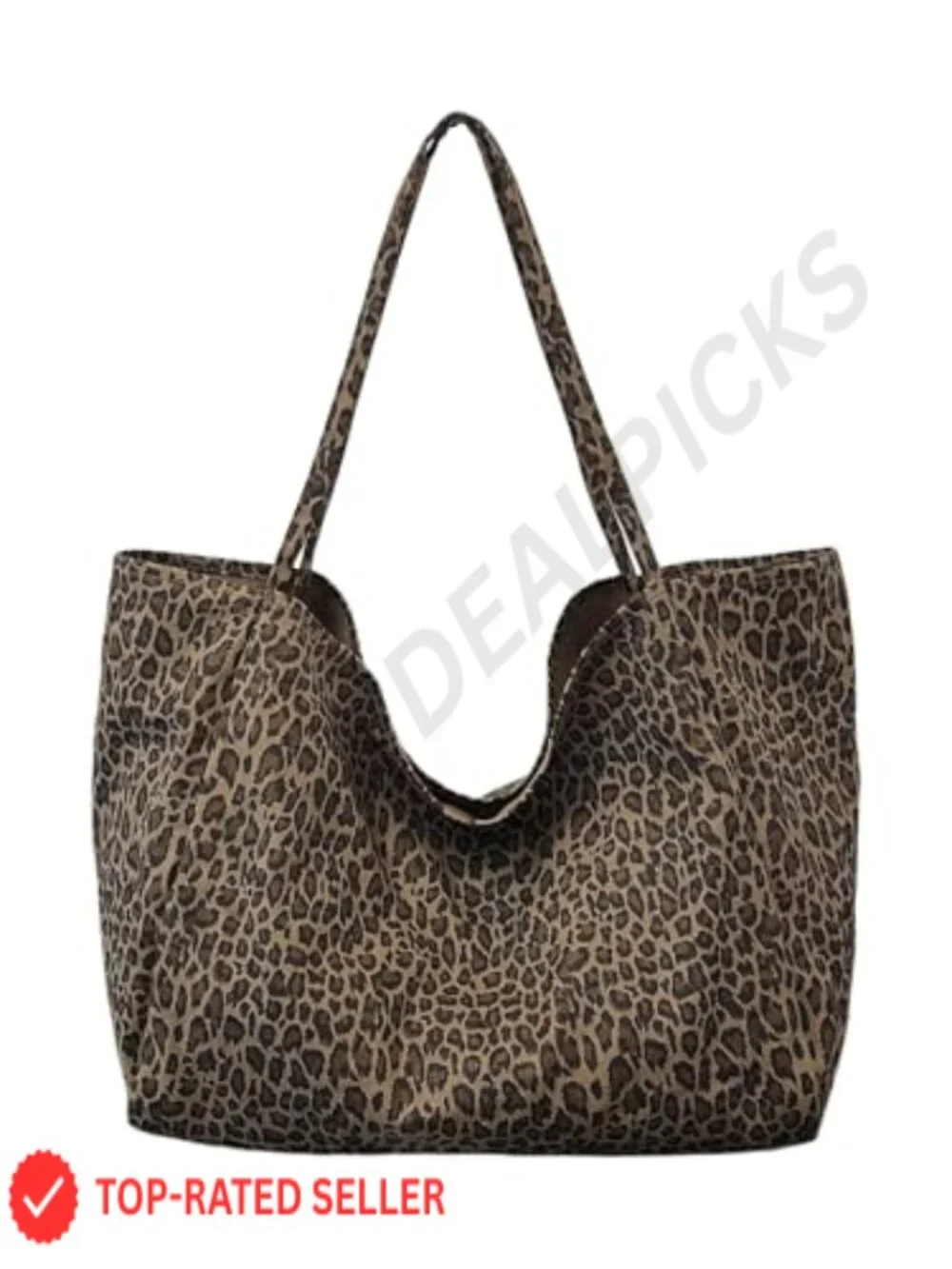 Leopard Print Tote Bag Oversize Shoulder Purse for Travel